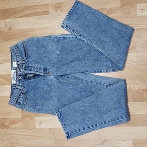 Vintage High Waist Express Bleus Jeans Button Fly Size 5/6 L Relax